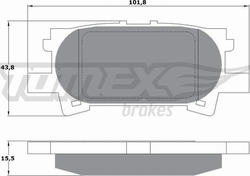 TOMEX brakes TX 17-64 - Гальмівні колодки, дискові гальма autozip.com.ua