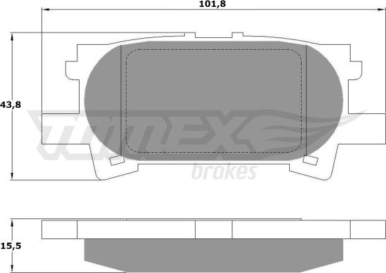 TOMEX brakes TX 17-64 - Гальмівні колодки, дискові гальма autozip.com.ua