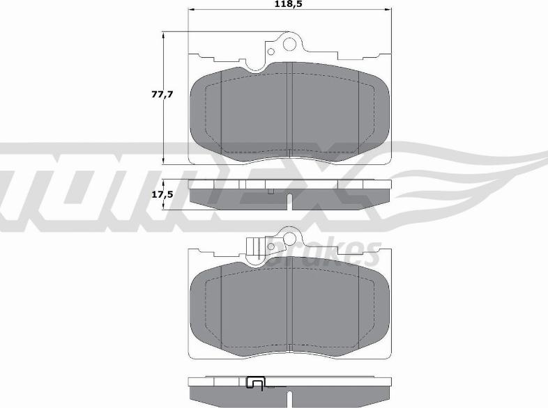 TOMEX brakes TX 17-60 - Гальмівні колодки, дискові гальма autozip.com.ua