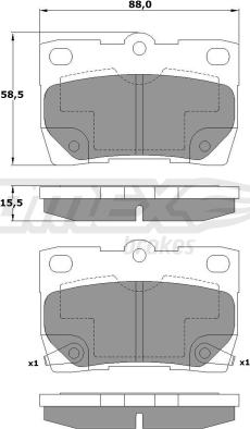 TOMEX brakes TX 17-61 - Гальмівні колодки, дискові гальма autozip.com.ua