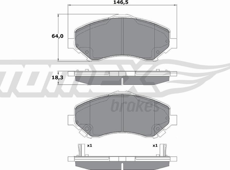 TOMEX brakes TX 17-67 - Гальмівні колодки, дискові гальма autozip.com.ua