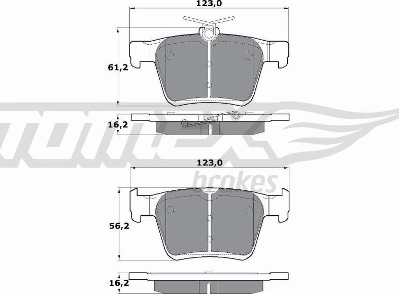 TOMEX brakes TX 17-05 - Гальмівні колодки, дискові гальма autozip.com.ua