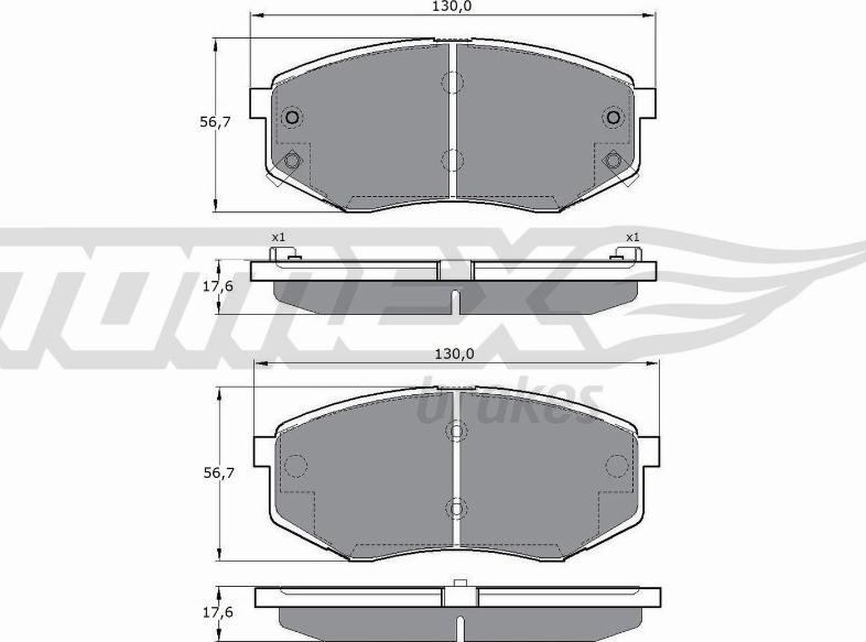 TOMEX brakes TX 17-08 - Гальмівні колодки, дискові гальма autozip.com.ua