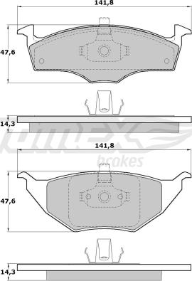 TOMEX brakes TX 17-10 - Гальмівні колодки, дискові гальма autozip.com.ua