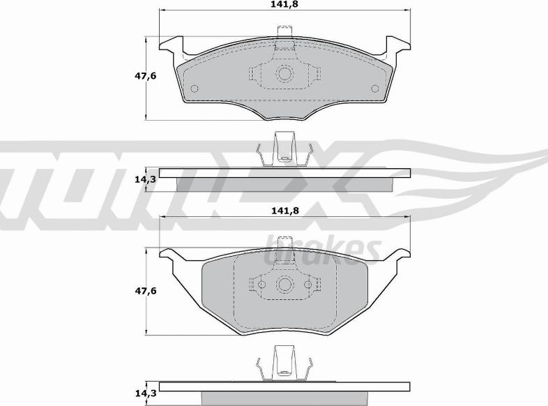 TOMEX brakes TX 17-10 - Гальмівні колодки, дискові гальма autozip.com.ua
