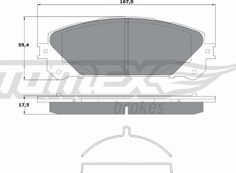 TOMEX brakes TX 17-80 - Гальмівні колодки, дискові гальма autozip.com.ua