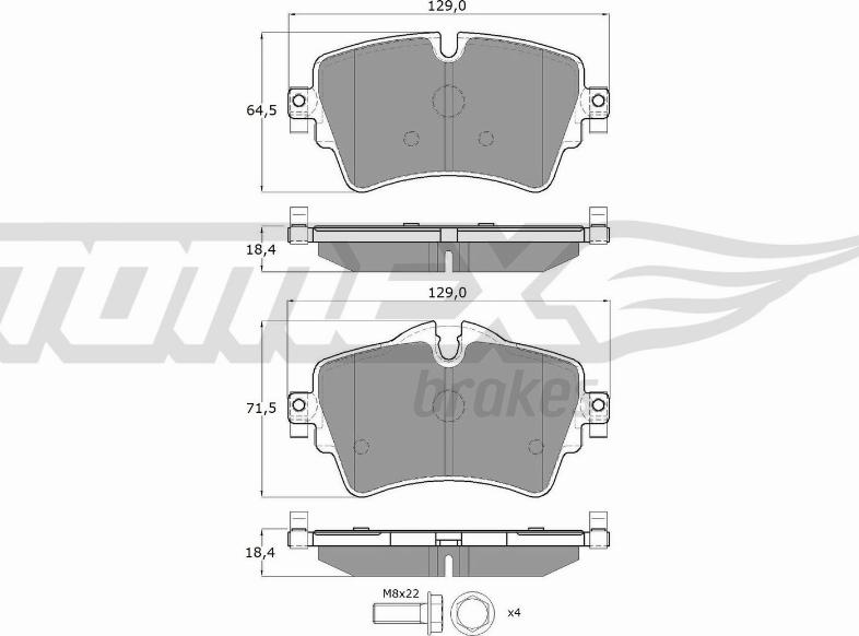 TOMEX brakes TX 17-82 - Гальмівні колодки, дискові гальма autozip.com.ua