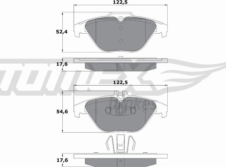 TOMEX brakes TX 17-39 - Гальмівні колодки, дискові гальма autozip.com.ua