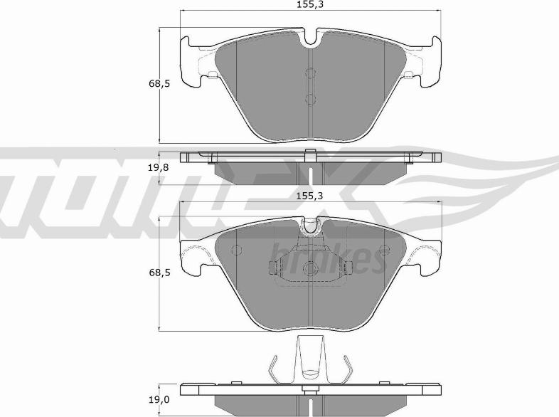 TOMEX brakes TX 17-35 - Гальмівні колодки, дискові гальма autozip.com.ua