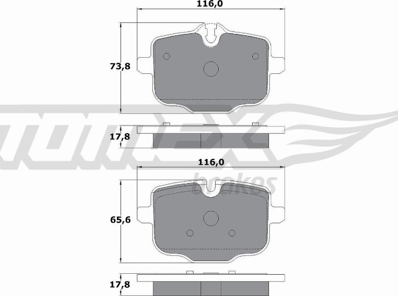 TOMEX brakes TX 17-36 - Гальмівні колодки, дискові гальма autozip.com.ua