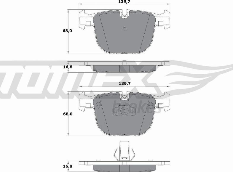 TOMEX brakes TX 17-38 - Гальмівні колодки, дискові гальма autozip.com.ua