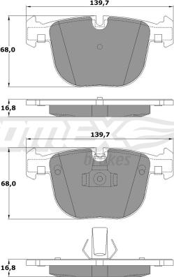 TOMEX brakes TX 17-38 - Гальмівні колодки, дискові гальма autozip.com.ua