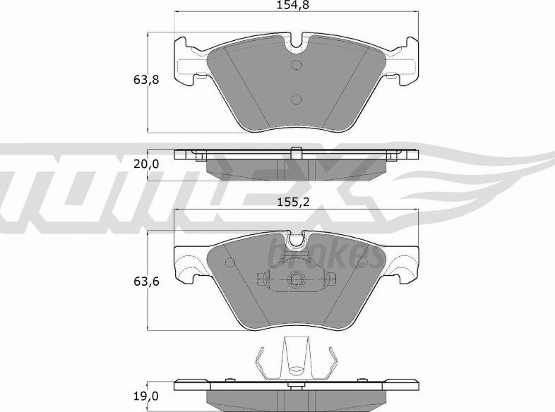 TOMEX brakes TX 17-33 - Гальмівні колодки, дискові гальма autozip.com.ua