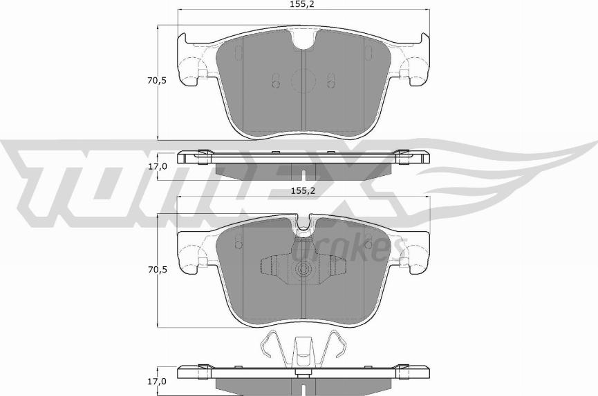 TOMEX brakes TX 17-291 - Гальмівні колодки, дискові гальма autozip.com.ua