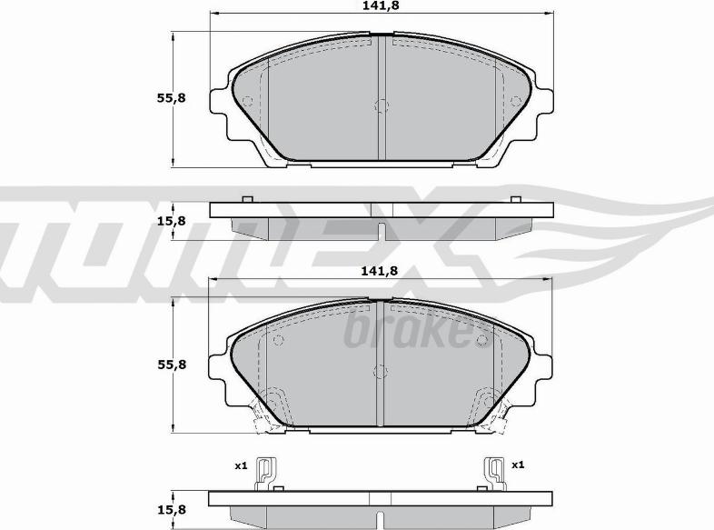 TOMEX brakes TX 17-23 - Гальмівні колодки, дискові гальма autozip.com.ua