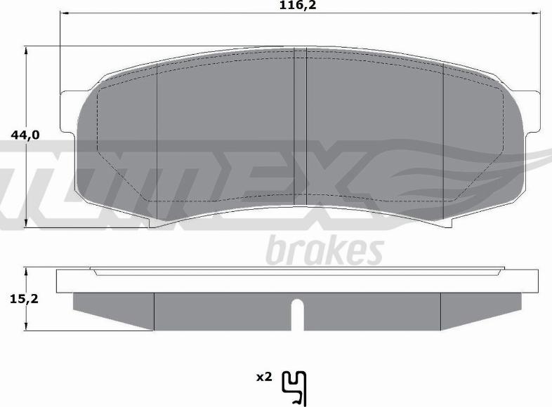TOMEX brakes TX 17-79 - Гальмівні колодки, дискові гальма autozip.com.ua