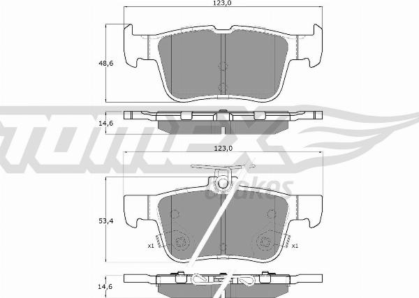 TOMEX brakes TX 17-761 - Гальмівні колодки, дискові гальма autozip.com.ua