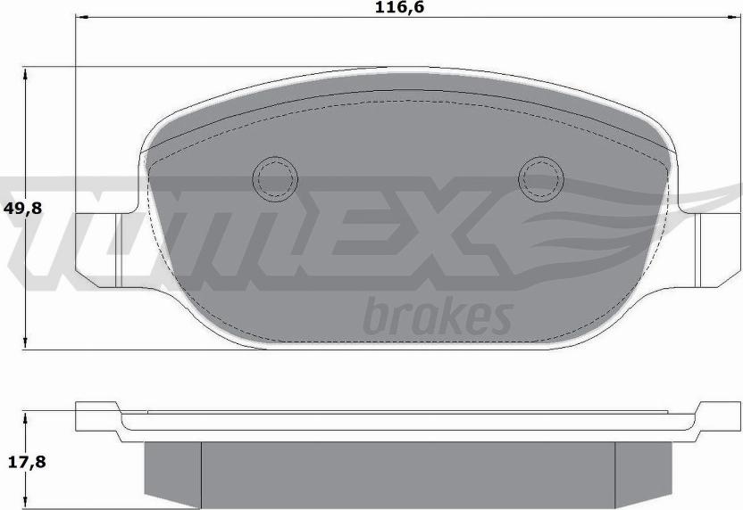 TOMEX brakes TX 17-70 - Гальмівні колодки, дискові гальма autozip.com.ua