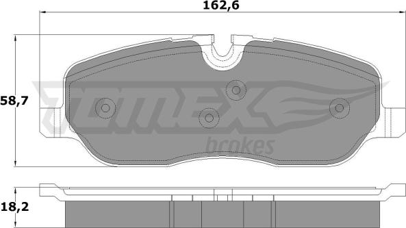 TOMEX brakes TX 17-71 - Гальмівні колодки, дискові гальма autozip.com.ua