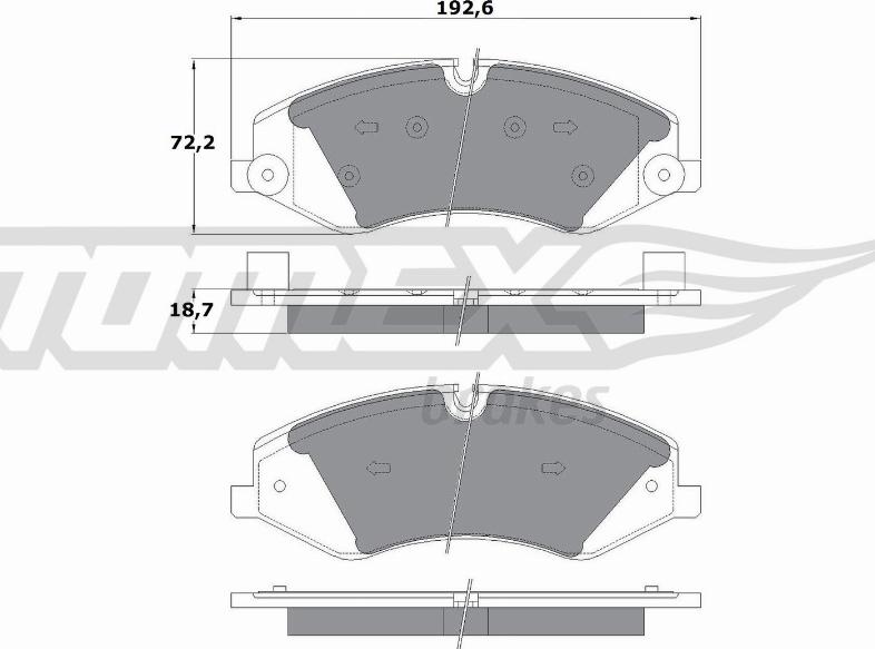 TOMEX brakes TX 17-73 - Гальмівні колодки, дискові гальма autozip.com.ua