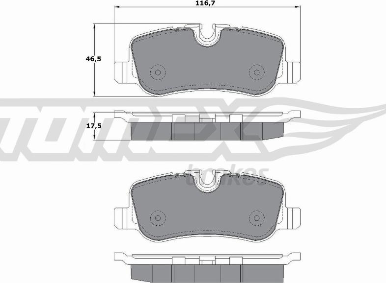 TOMEX brakes TX 17-72 - Гальмівні колодки, дискові гальма autozip.com.ua