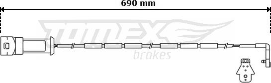 TOMEX brakes TX 30-91 - Сигналізатор, знос гальмівних колодок autozip.com.ua