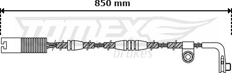 TOMEX brakes TX 30-49 - Сигналізатор, знос гальмівних колодок autozip.com.ua