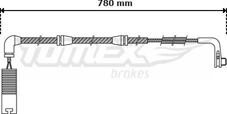 TOMEX brakes TX 30-47 - Сигналізатор, знос гальмівних колодок autozip.com.ua