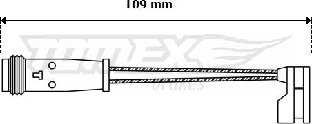 TOMEX brakes TX 30-55 - Сигналізатор, знос гальмівних колодок autozip.com.ua