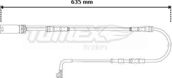 TOMEX brakes TX 30-58 - Сигналізатор, знос гальмівних колодок autozip.com.ua