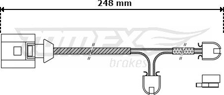 TOMEX brakes TX 30-52 - Сигналізатор, знос гальмівних колодок autozip.com.ua