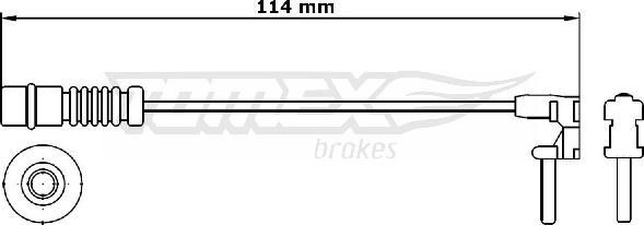 TOMEX brakes TX 30-69 - Сигналізатор, знос гальмівних колодок autozip.com.ua