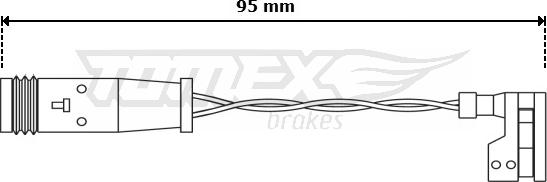 TOMEX brakes TX 30-66 - Сигналізатор, знос гальмівних колодок autozip.com.ua