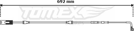 TOMEX brakes TX 30-68 - Сигналізатор, знос гальмівних колодок autozip.com.ua