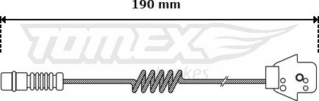 TOMEX brakes TX 30-05 - Сигналізатор, знос гальмівних колодок autozip.com.ua