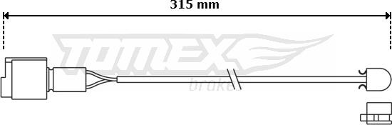 TOMEX brakes TX 30-87 - Сигналізатор, знос гальмівних колодок autozip.com.ua