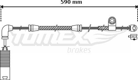 TOMEX brakes TX 30-37 - Сигналізатор, знос гальмівних колодок autozip.com.ua