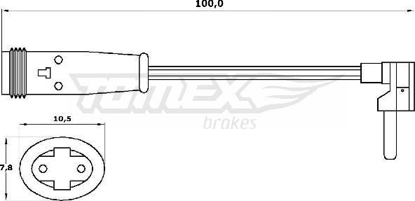 TOMEX brakes TX 30-27 - Сигналізатор, знос гальмівних колодок autozip.com.ua
