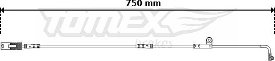 TOMEX brakes TX 30-74 - Сигналізатор, знос гальмівних колодок autozip.com.ua