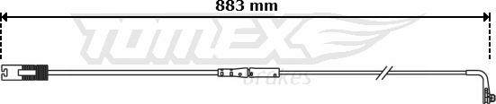 TOMEX brakes TX 30-75 - Сигналізатор, знос гальмівних колодок autozip.com.ua