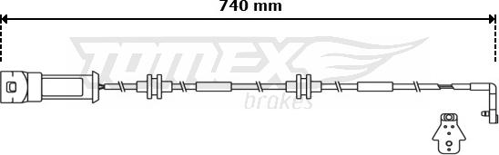 TOMEX brakes TX 30-76 - Сигналізатор, знос гальмівних колодок autozip.com.ua