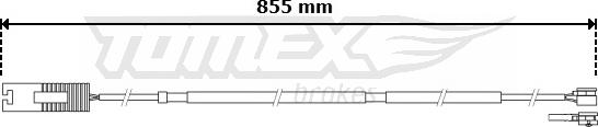 TOMEX brakes TX 30-72 - Сигналізатор, знос гальмівних колодок autozip.com.ua