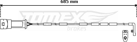 TOMEX brakes TX 31-08 - Сигналізатор, знос гальмівних колодок autozip.com.ua