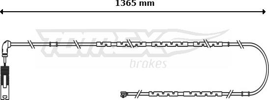 TOMEX brakes TX 31-10 - Сигналізатор, знос гальмівних колодок autozip.com.ua
