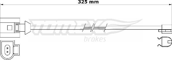 TOMEX brakes TX 31-26 - Сигналізатор, знос гальмівних колодок autozip.com.ua