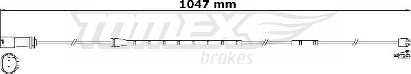 TOMEX brakes TX 31-21 - Сигналізатор, знос гальмівних колодок autozip.com.ua