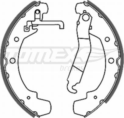 TOMEX brakes TX 20-49 - Комплект гальм, барабанний механізм autozip.com.ua