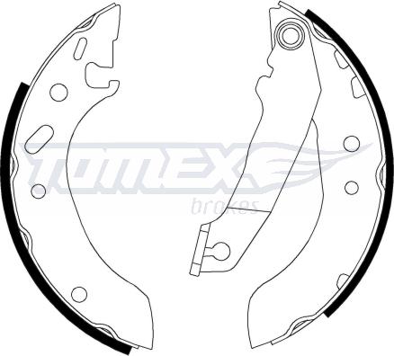 TOMEX brakes TX 20-53 - Комплект гальм, барабанний механізм autozip.com.ua