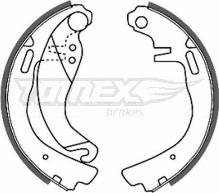 TOMEX brakes TX 20-57 - Комплект гальм, барабанний механізм autozip.com.ua