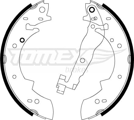 TOMEX brakes TX 20-62 - Комплект гальм, барабанний механізм autozip.com.ua